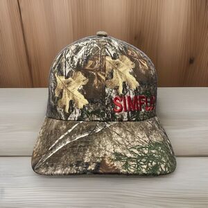 SIMFLO Realtree Camo Trucker Hat Cap Red Embroidered Logo Mesh Adjustable NWT